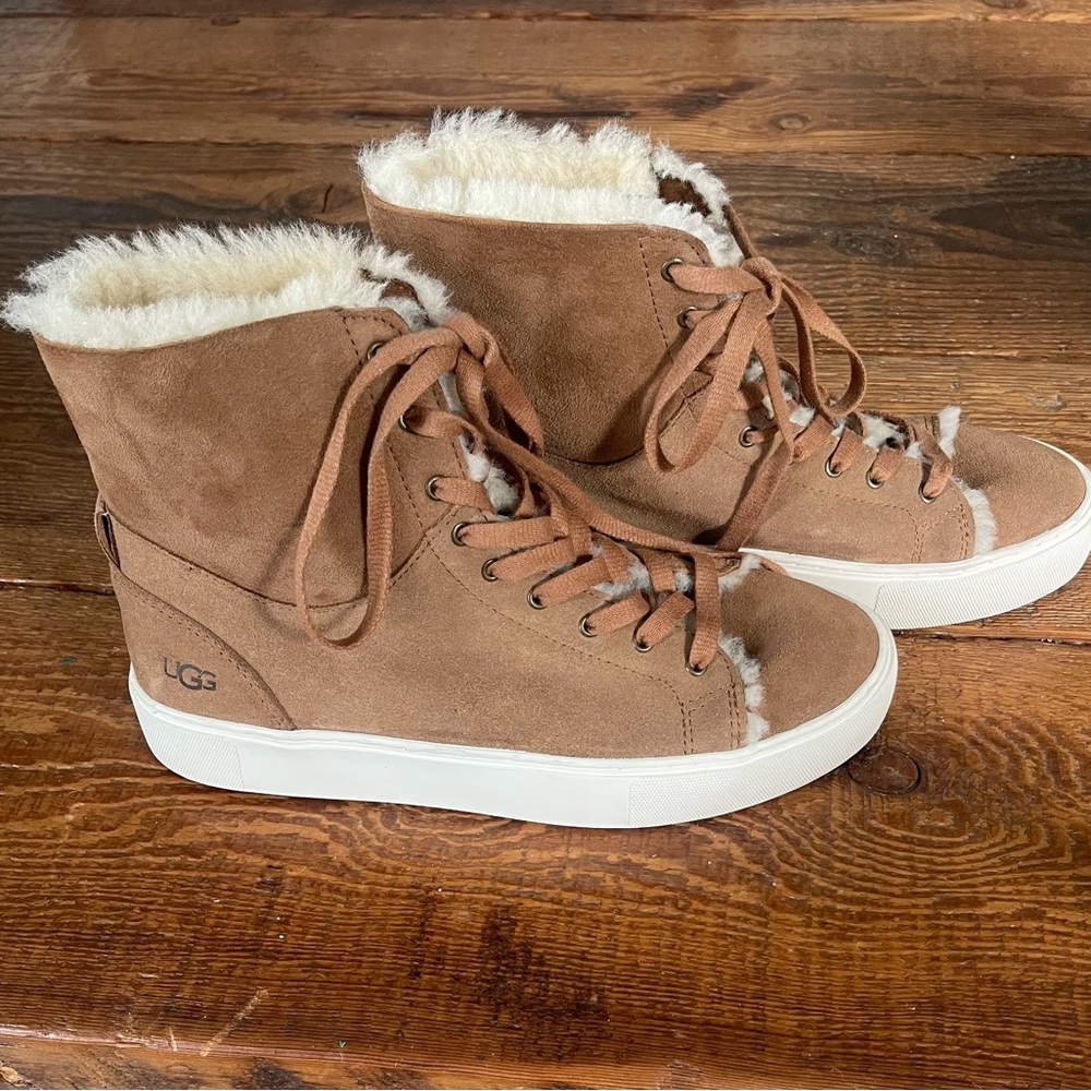 UGG Women's Tan High-Top Sneakers - Picture 5 of 6